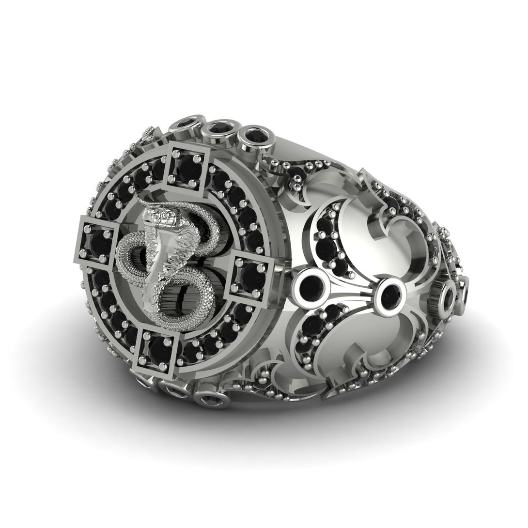 Black Diamond Cobra Gold Men's Fashion Ring - Waylon No. 9